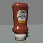 3d ketchup bottle model