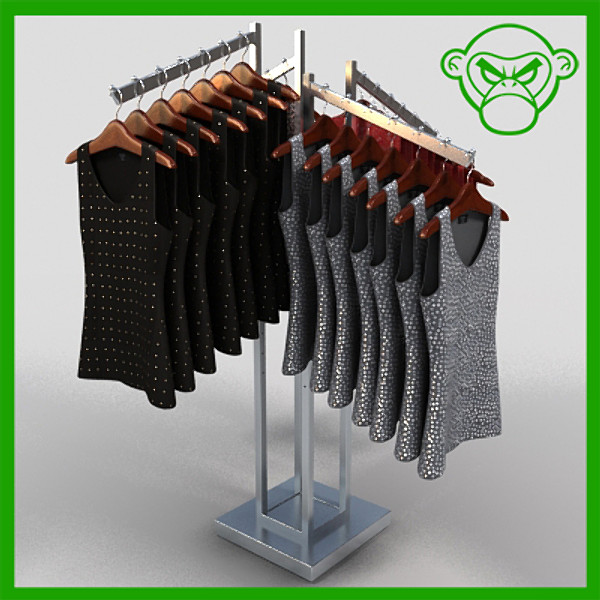 3d womens blouse rack model - blouse 3 rack by monkeyodoom