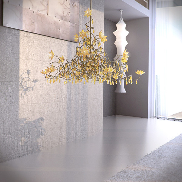 jewel chandelier hl15 amber 3d model - Harco Loor Jewel Chandelier HL15 Amber by RTEwork