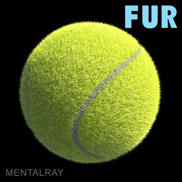 ma tennis ball furry fur renderman - Tennis ball - furry... by PROTOCG