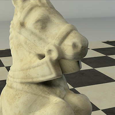 3d chess figures horse - Antique Chess Horse by ink3d