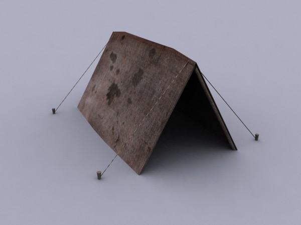 old medieval tent 3d 3ds - Old Medieval Tent by Game Model Creations
