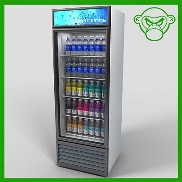 refrigerator store cooler 3d model - fridge 1 by monkeyodoom