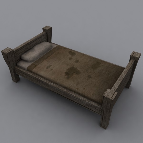 medieval bed obj - Old Medieval Bed by Game Model Creations