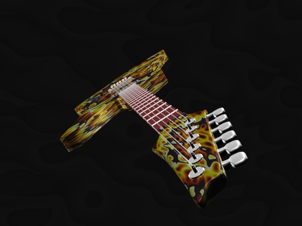 guitar electric 3ds - Electric Guitar DTT by EzGraphs