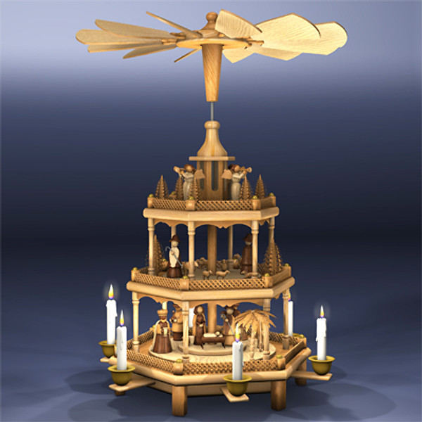 german christmas decoration pyramids 3d model - Christmas Pyramid by PictureFactory