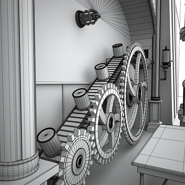 scene factory interior max - Interior Factory Scene by AhearnART