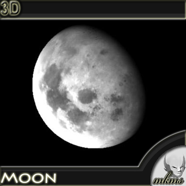 3d model moon realistic planets - Moon_maya by MKMS