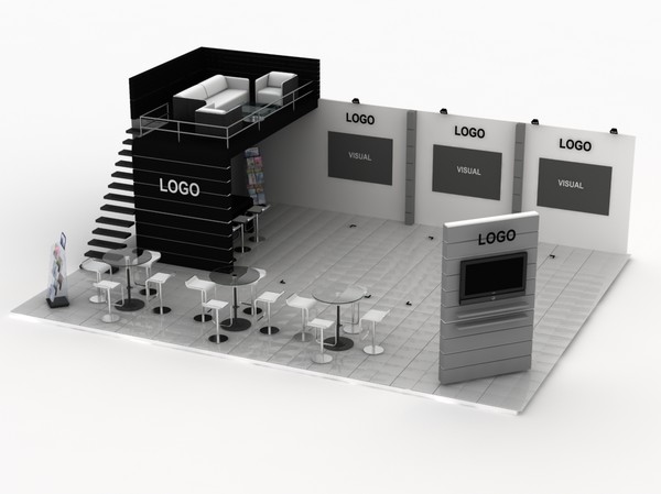 exhibiton stand 3d model - exhibition stand by luledesign
