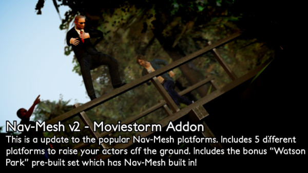 free 3ds model nav-mesh v2 moviestorm platforms - Nav-Mesh Platforms v2 - Moviestorm Addon by Leefilm