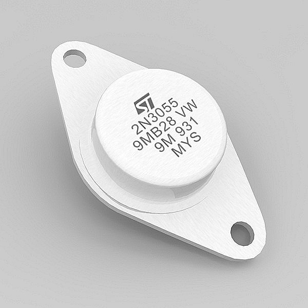 3d model low-poly 2n3055 transistor - 2N3055 transistor by petomavar