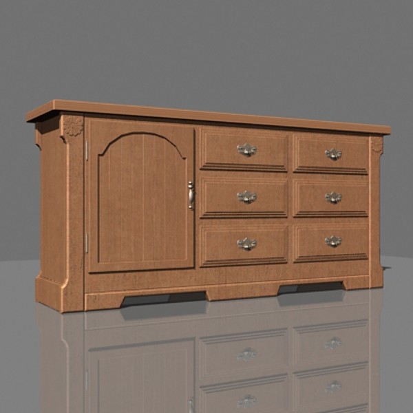 3d model mission dresser - Dresser by mostlysquare