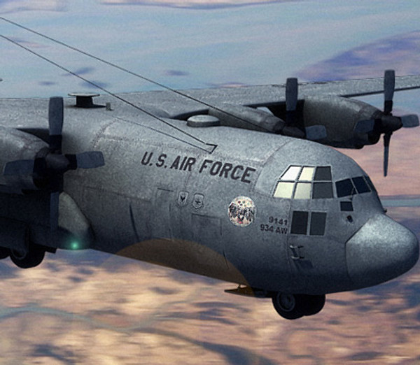 3d c-130 hercules military transport - C-130 Hercules by earth art