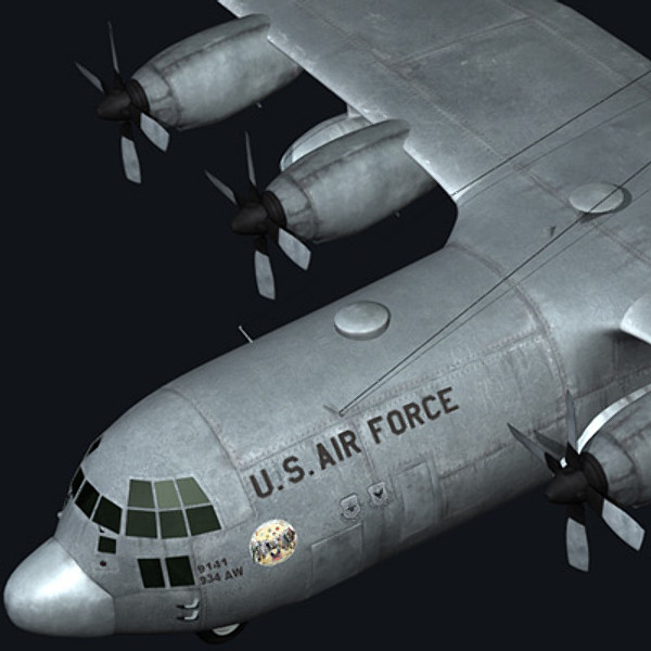 3d c-130 hercules military transport - C-130 Hercules by earth art