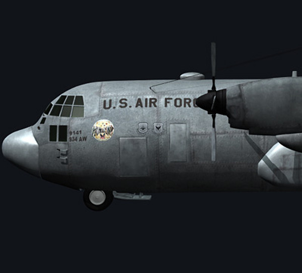3d c-130 hercules military transport - C-130 Hercules by earth art