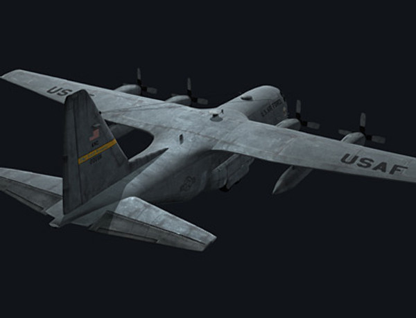 3d c-130 hercules military transport - C-130 Hercules by earth art