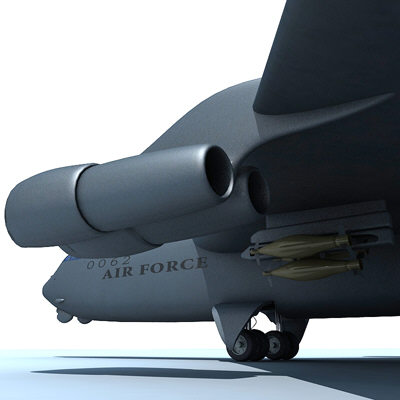 b52 fighter 3d model - B52 Bomber... by Gandoza