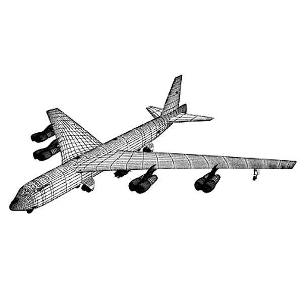 b52 fighter 3d model - B52 Bomber... by Gandoza