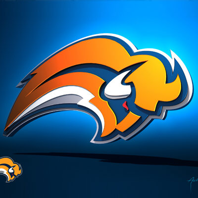 buffalo logo 3d model - Buffalo by cermaka
