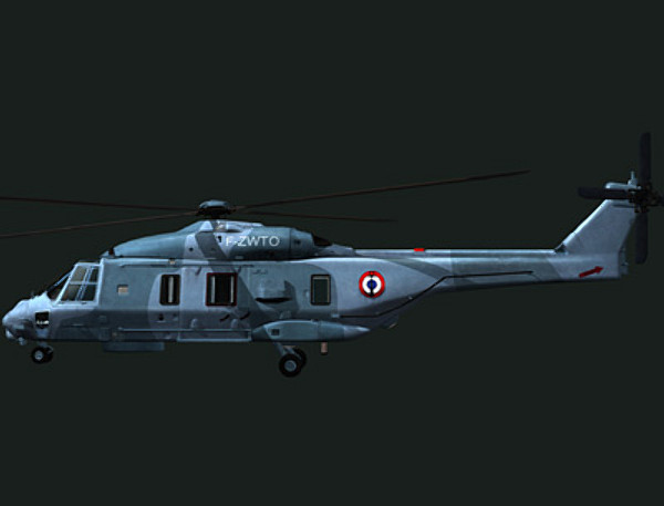 3d model european helicopter nh90 - NH90 helicopter (FR) by earth art