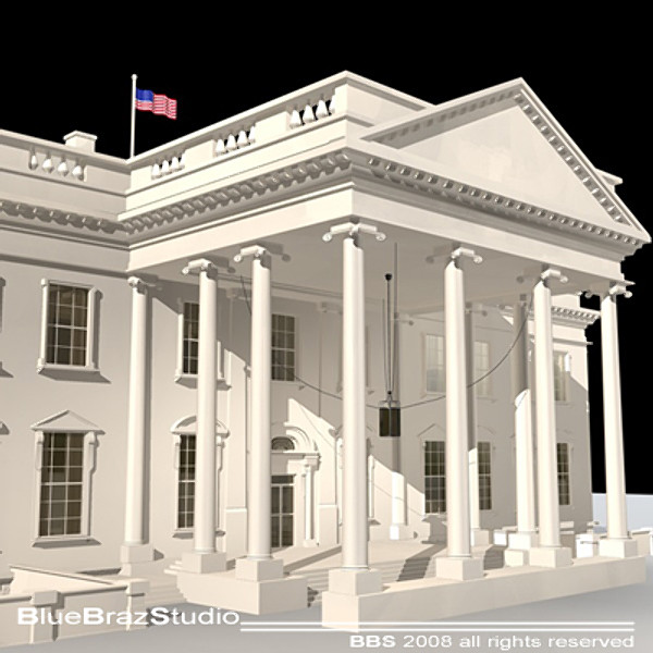 3d model white house - White House... by BraZ