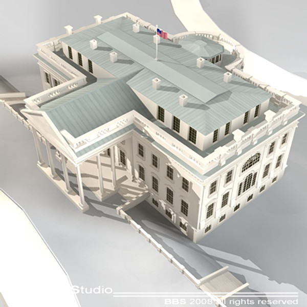 3d model white house - White House... by BraZ