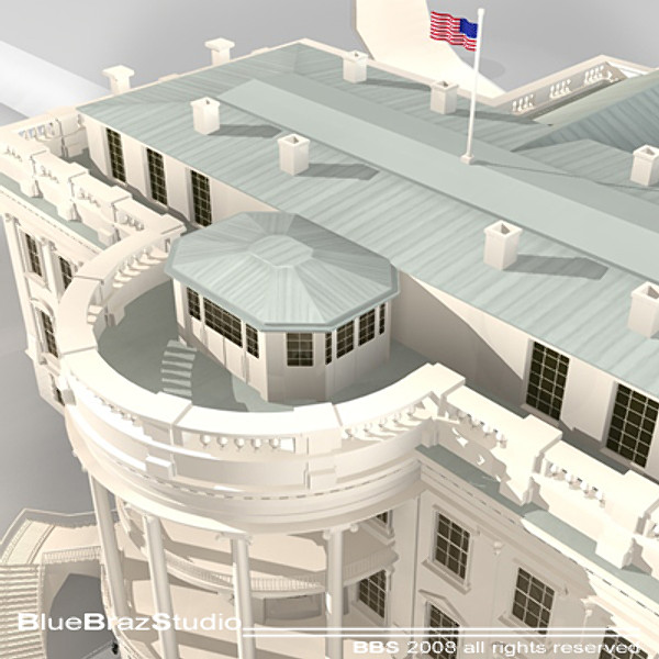 3d model white house - White House... by BraZ