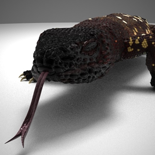3d gila lizard beaded - BeadedLizard_3DS.zip by Short Bus