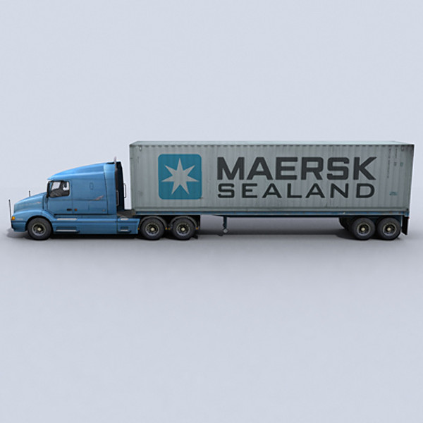 3d container truck - Container Truck 1 by papillon