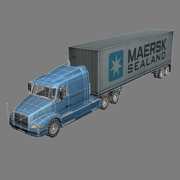 3d container truck - Container Truck 1 by papillon