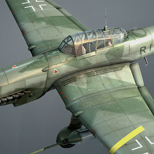 cinema4d stuka g2 87 - Ju 87G2 Stuka by Warag