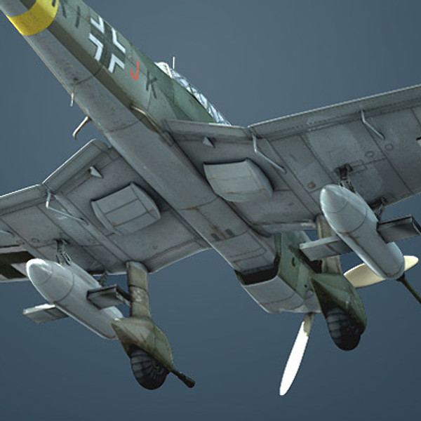 cinema4d stuka g2 87 - Ju 87G2 Stuka by Warag