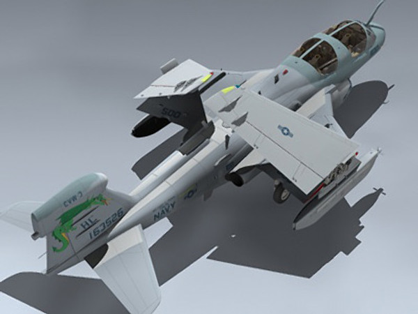 3d model of ea-6b prowler vaq-130 - EA-6B Prowler (VAQ-130) by Mesh Factory