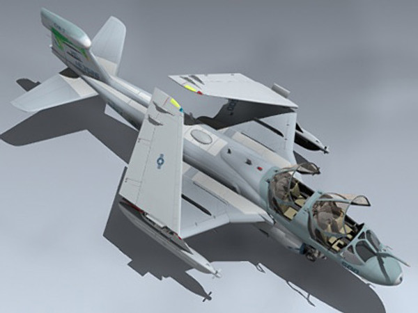 3d model of ea-6b prowler vaq-130 - EA-6B Prowler (VAQ-130) by Mesh Factory