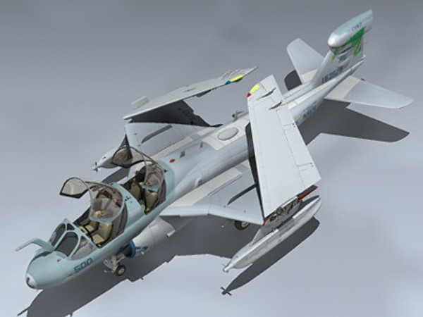 3d model of ea-6b prowler vaq-130 - EA-6B Prowler (VAQ-130) by Mesh Factory