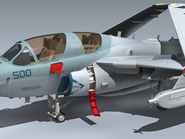 3d model of ea-6b prowler vaq-130 - EA-6B Prowler (VAQ-130) by Mesh Factory