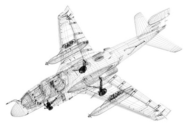 3d model of ea-6b prowler vaq-130 - EA-6B Prowler (VAQ-130) by Mesh Factory