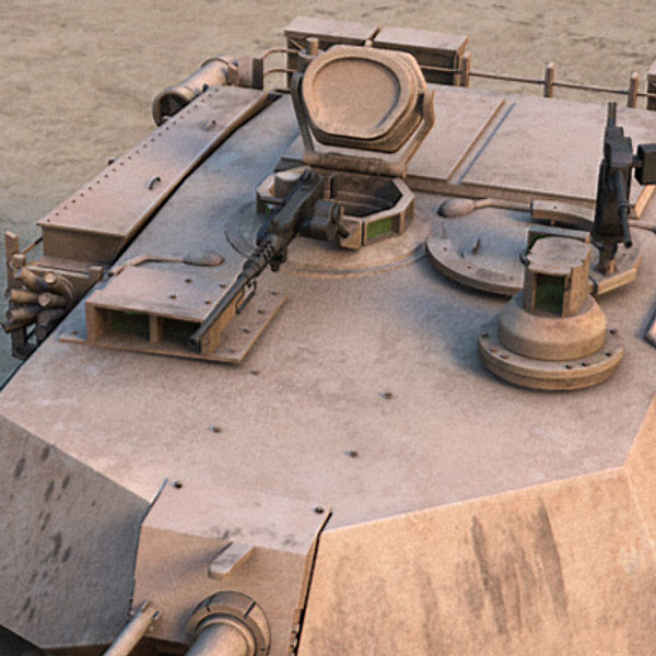 3d model m1a1 abrams battle tank - M1A1 Abrams US tank by earth art