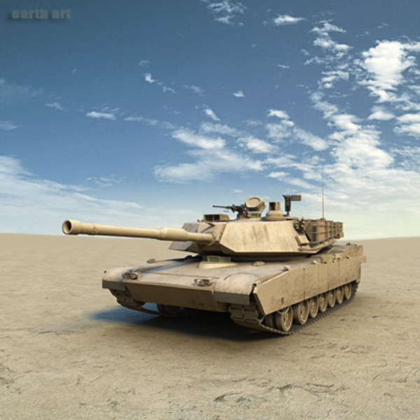 3d model m1a1 abrams battle tank - M1A1 Abrams US tank by earth art