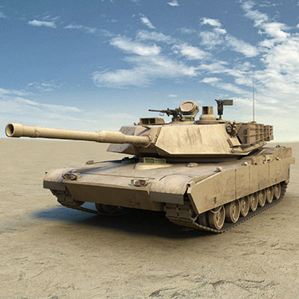 3d model m1a1 abrams battle tank - M1A1 Abrams US tank by earth art