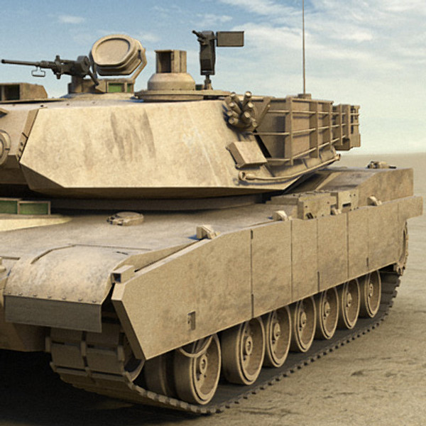 3d model m1a1 abrams battle tank - M1A1 Abrams US tank by earth art