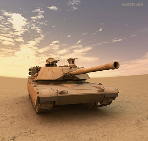 3d model m1a1 abrams battle tank - M1A1 Abrams US tank by earth art