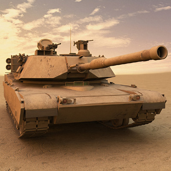 3d model m1a1 abrams battle tank - M1A1 Abrams US tank by earth art