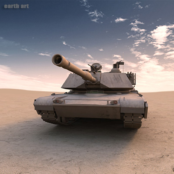 3d model m1a1 abrams battle tank - M1A1 Abrams US tank by earth art