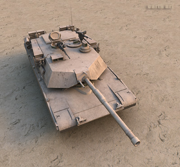 3d model m1a1 abrams battle tank - M1A1 Abrams US tank by earth art