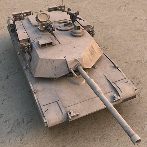 3d model m1a1 abrams battle tank - M1A1 Abrams US tank by earth art