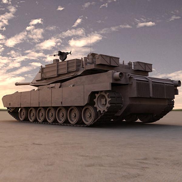 3d model m1a1 abrams battle tank - M1A1 Abrams US tank by earth art