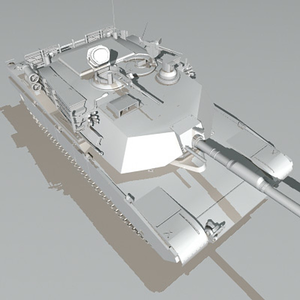 3d model m1a1 abrams battle tank - M1A1 Abrams US tank by earth art