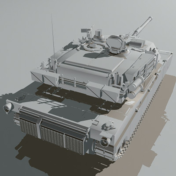 3d model m1a1 abrams battle tank - M1A1 Abrams US tank by earth art