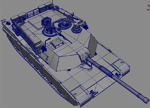 3d model m1a1 abrams battle tank - M1A1 Abrams US tank by earth art